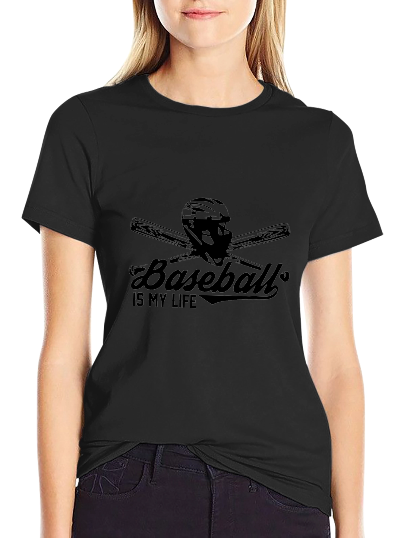 Baseball is My Life Black T-Shirt