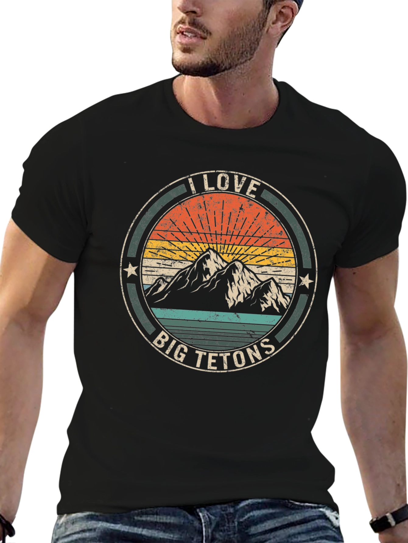 I Love Big Tetons T-Shirt - Mountain Graphic Tee