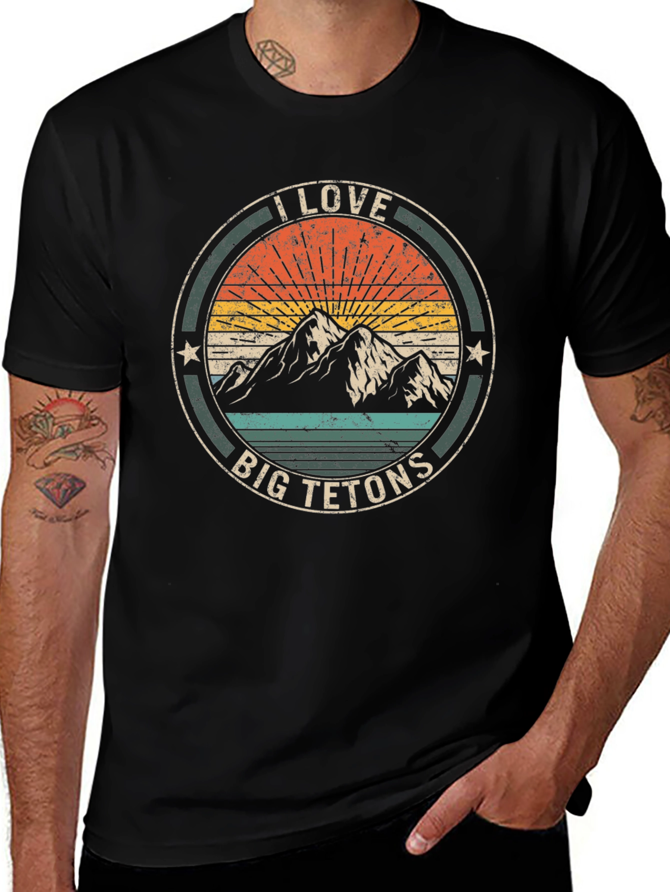 I Love Big Tetons T-Shirt - Mountain Graphic Tee