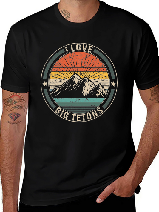 I Love Big Tetons T-Shirt - Mountain Graphic Tee