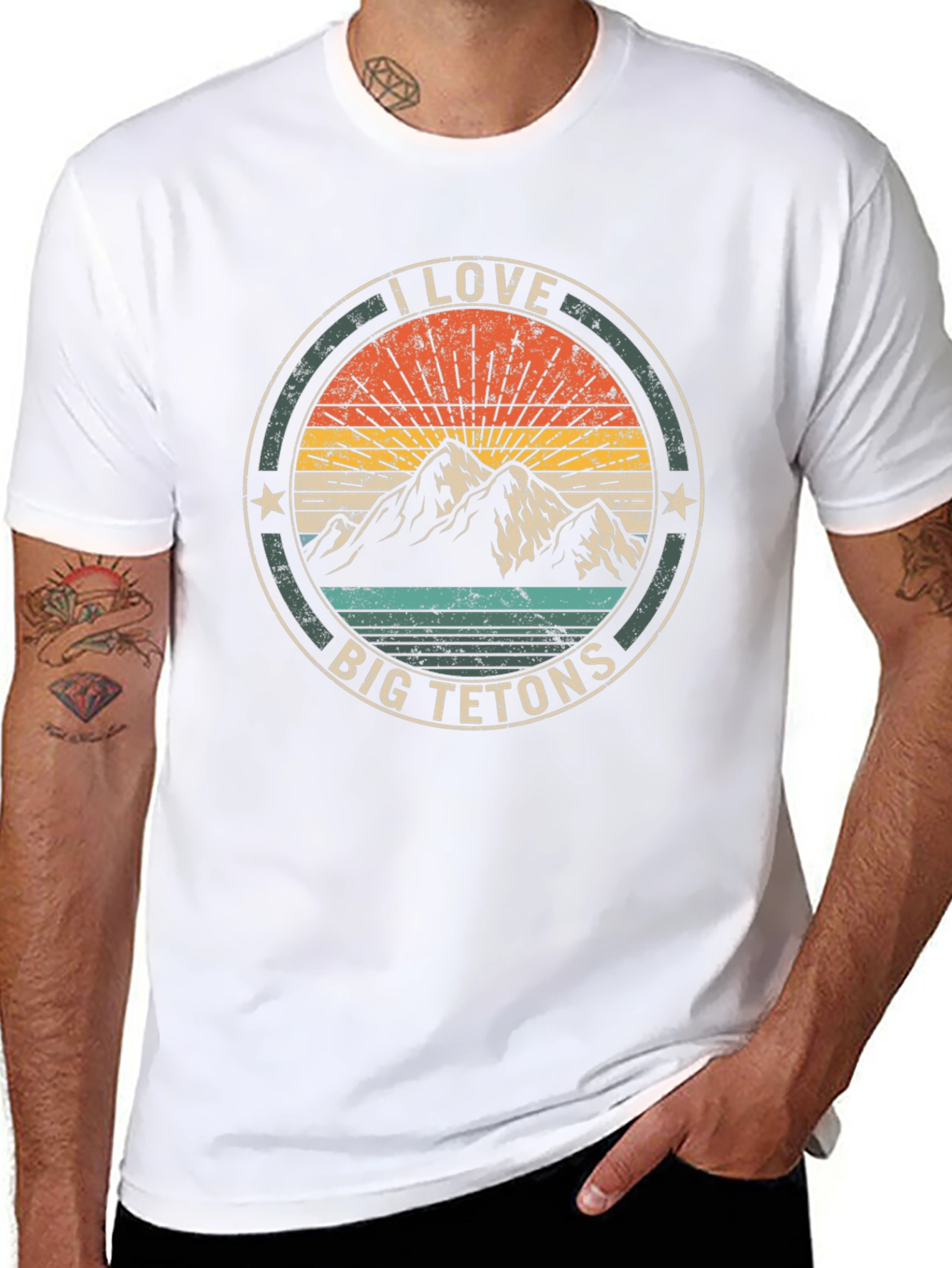 I Love Big Tetons T-Shirt - Mountain Graphic Tee