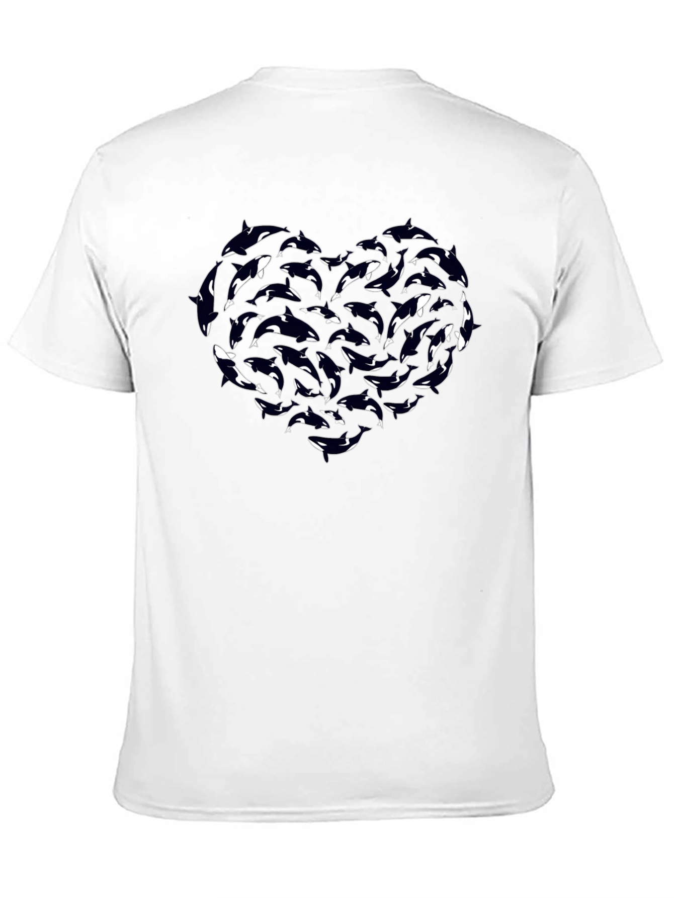 Orca Heart Graphic Tee - Black Cotton T-Shirt