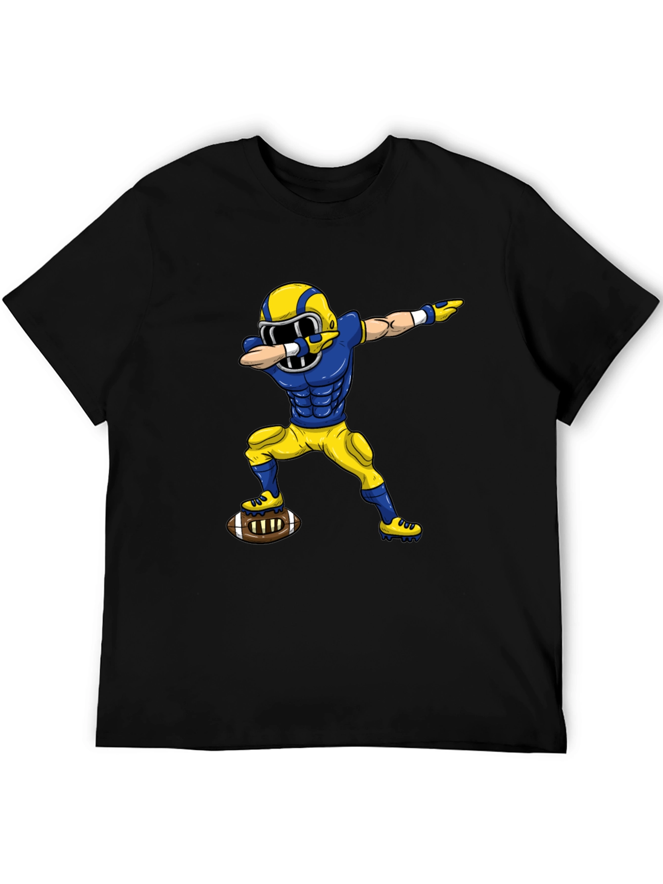 Dabbing Football Player Graphic Tee - Black