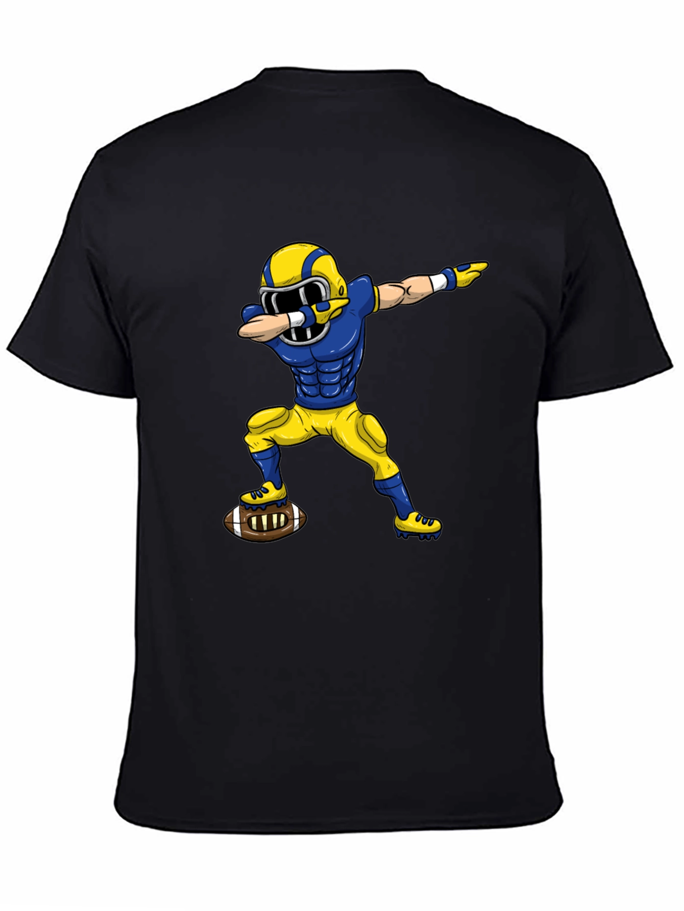 Dabbing Football Player Graphic Tee - Black