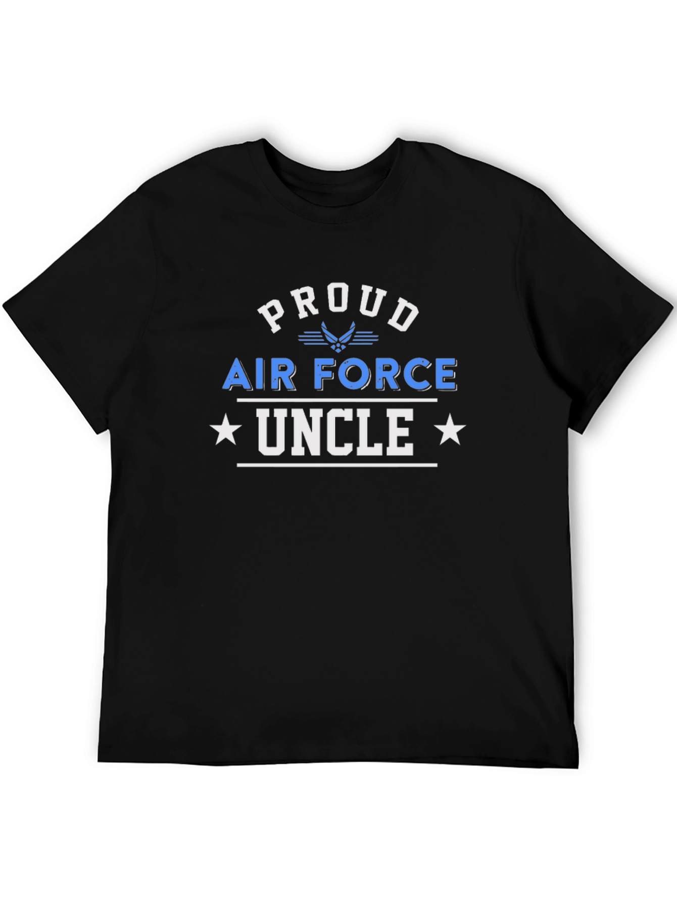 Proud Air Force Uncle Black T-Shirt