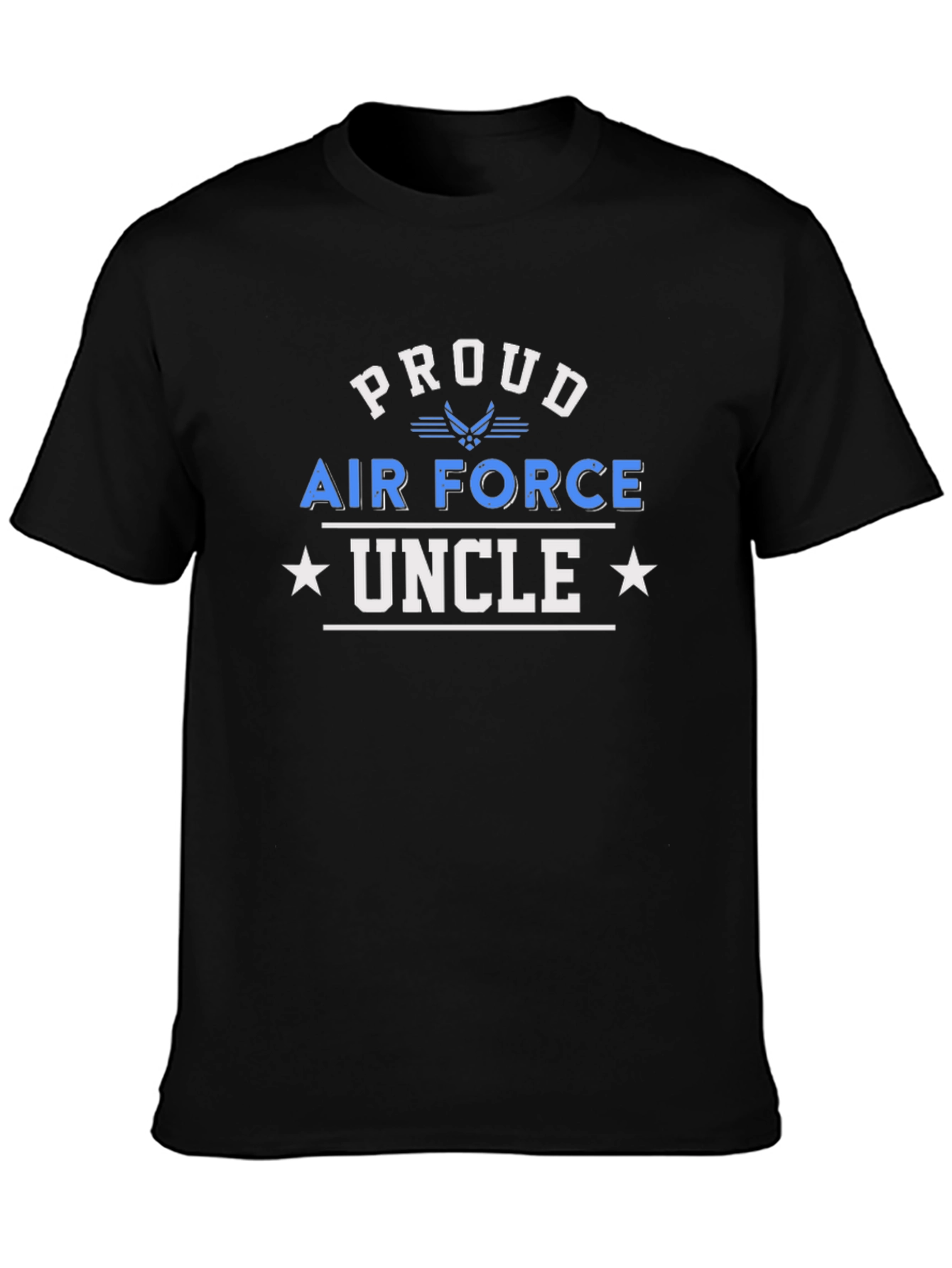 Proud Air Force Uncle Black T-Shirt