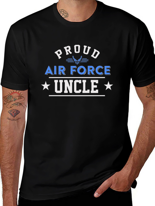 Proud Air Force Uncle Black T-Shirt