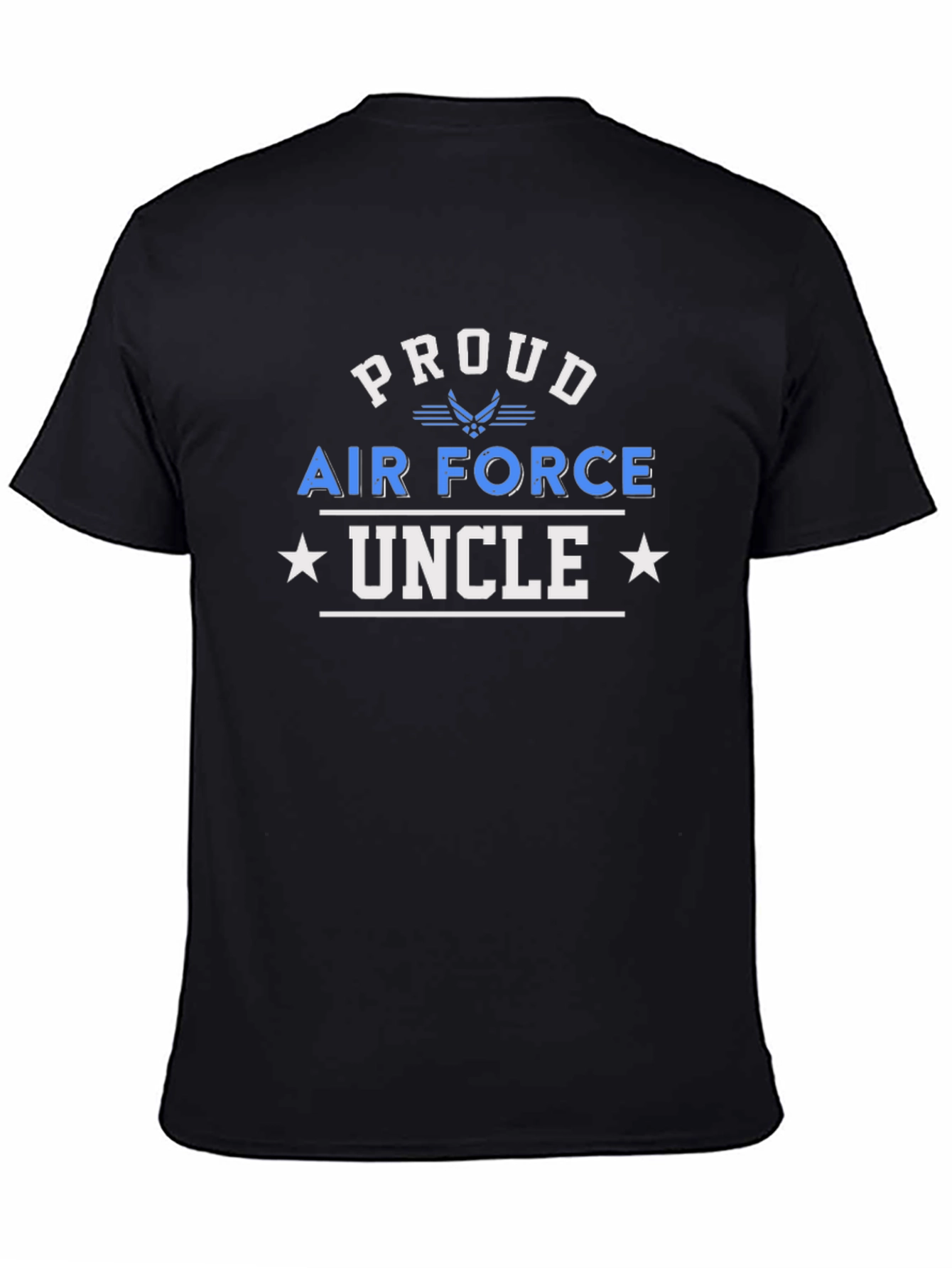 Proud Air Force Uncle Black T-Shirt