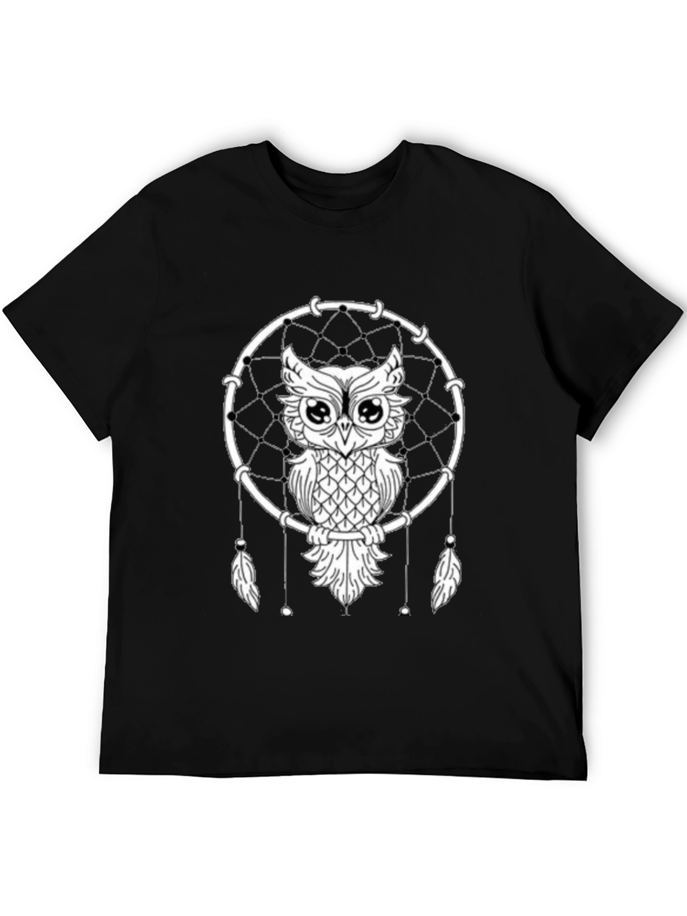 Owl Dreamcatcher Graphic Tee - Unisex Black T-Shirt