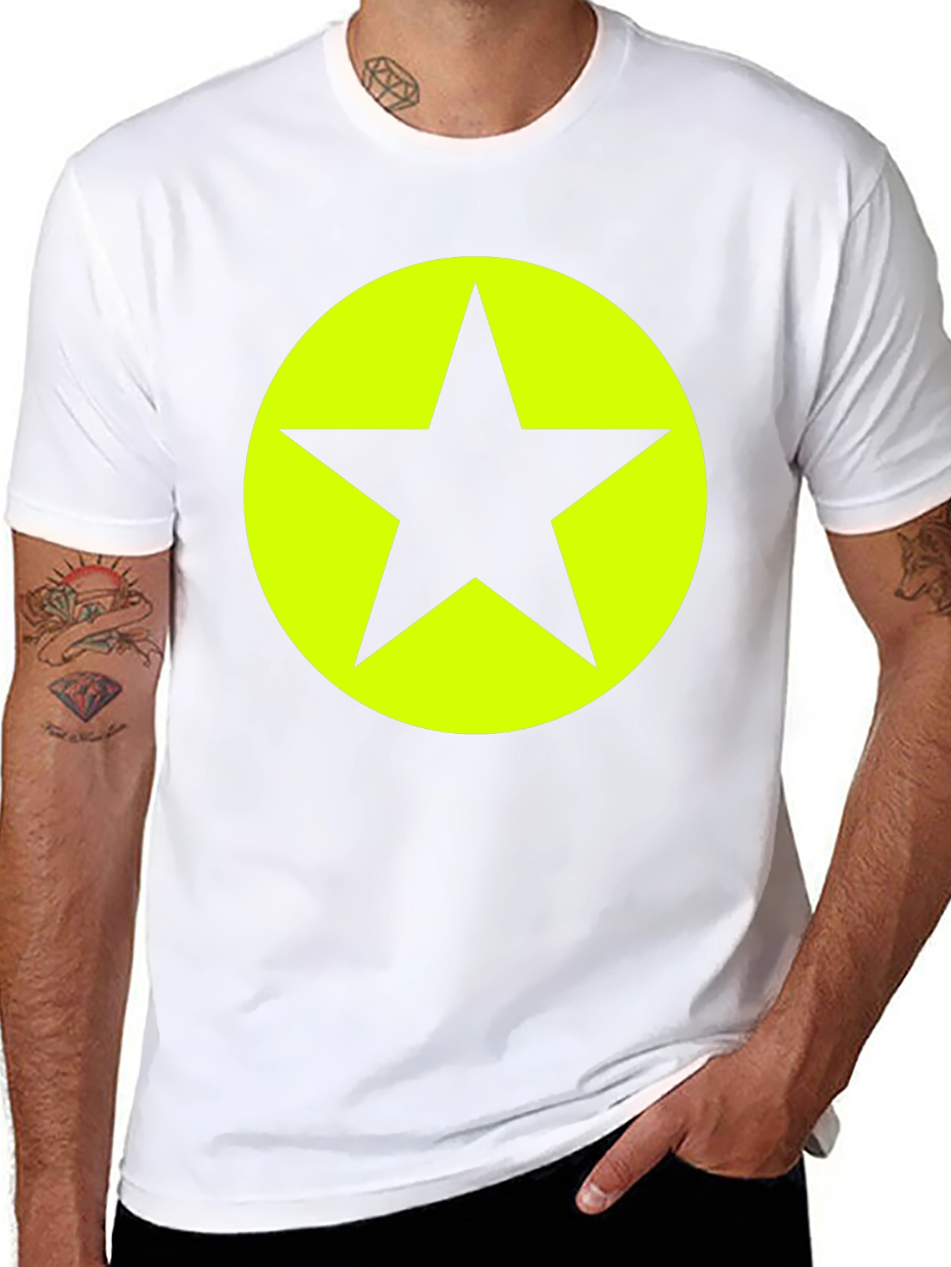 Bold Star Graphic Tee - Black