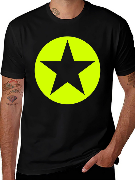 Bold Star Graphic Tee - Black