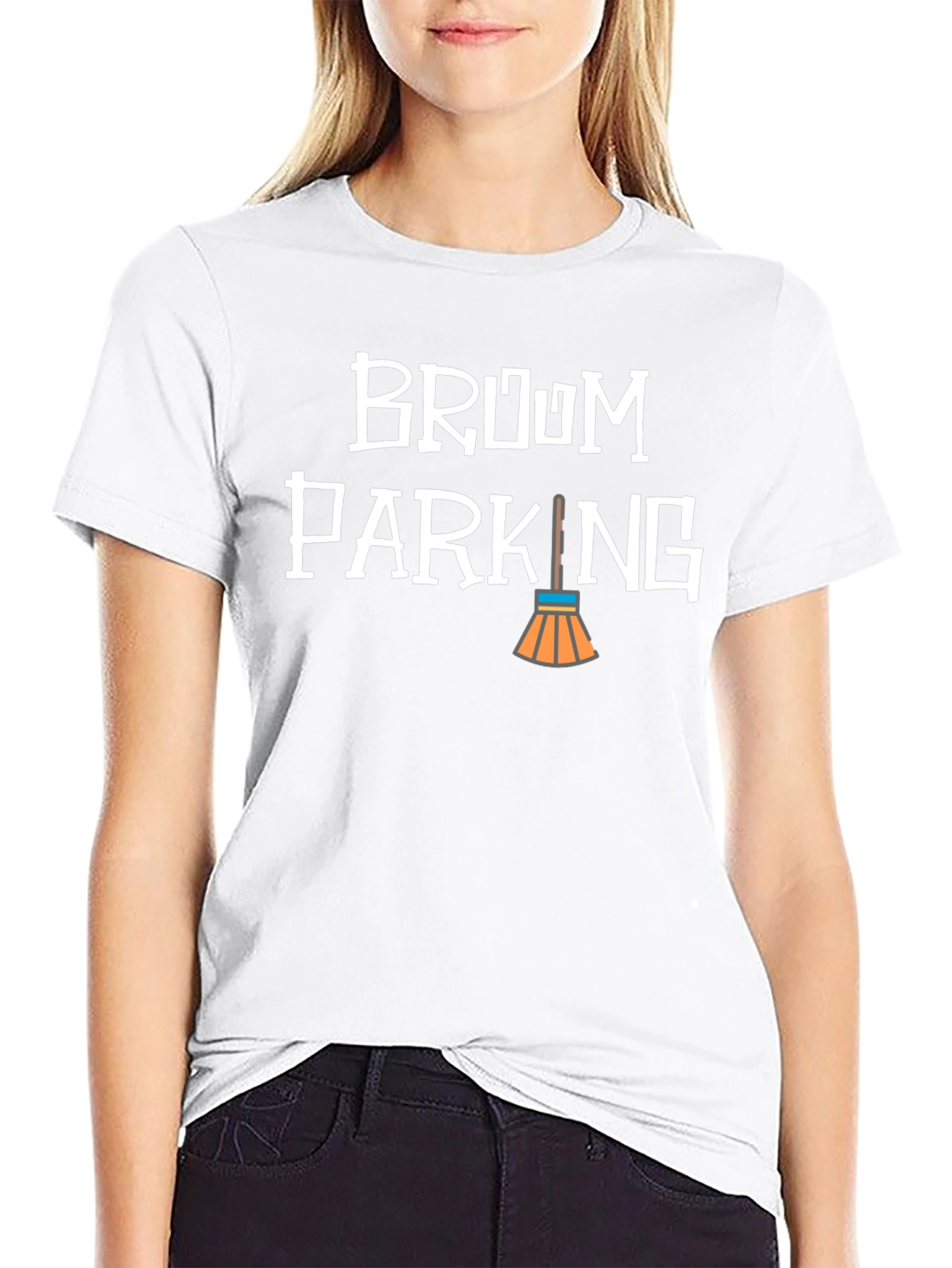 Broom Parking Halloween T-Shirt
