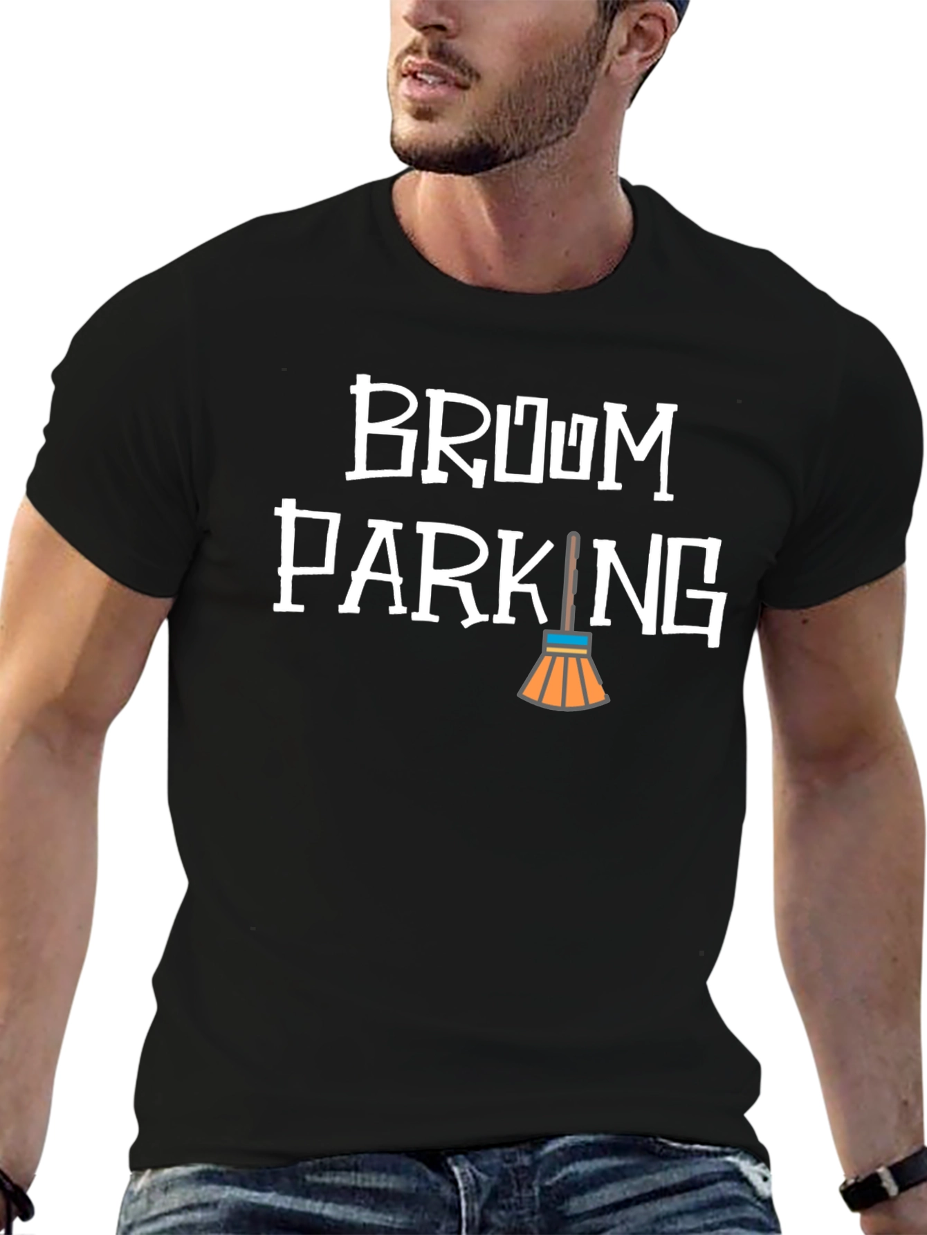 Broom Parking Halloween T-Shirt