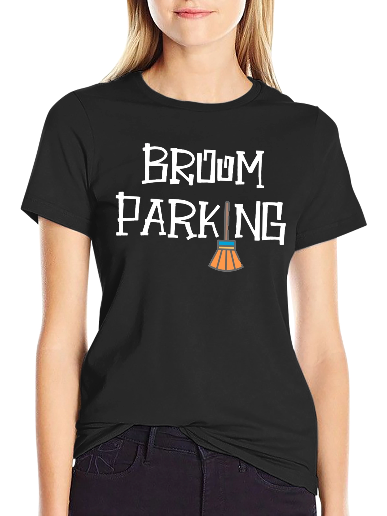 Broom Parking Halloween T-Shirt
