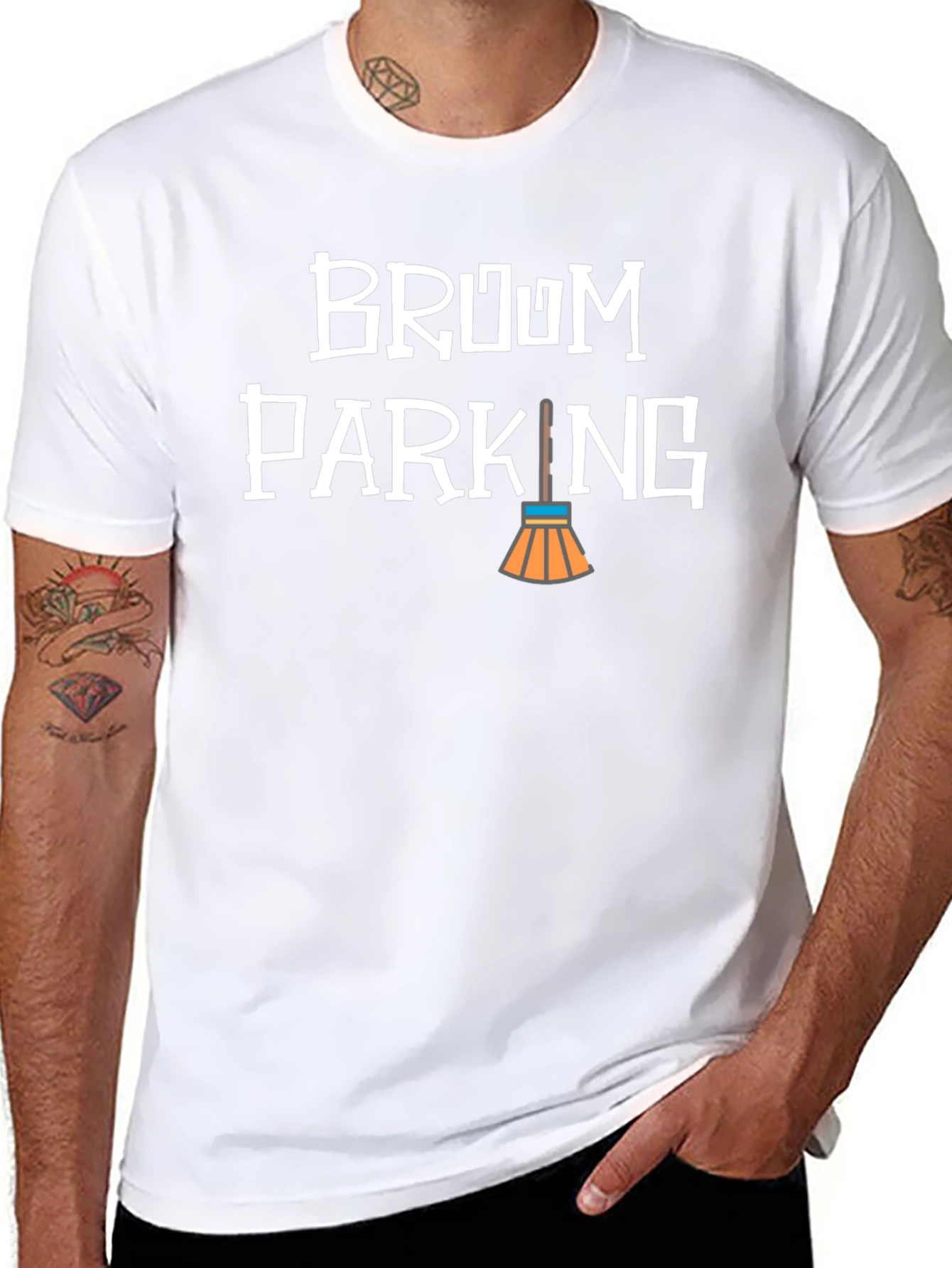 Broom Parking Halloween T-Shirt