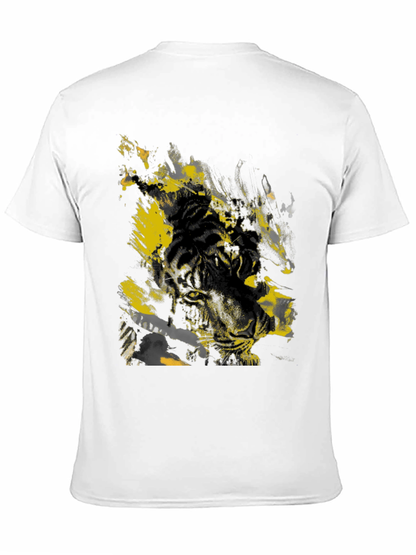 Graphic Tiger Print Black T-Shirt