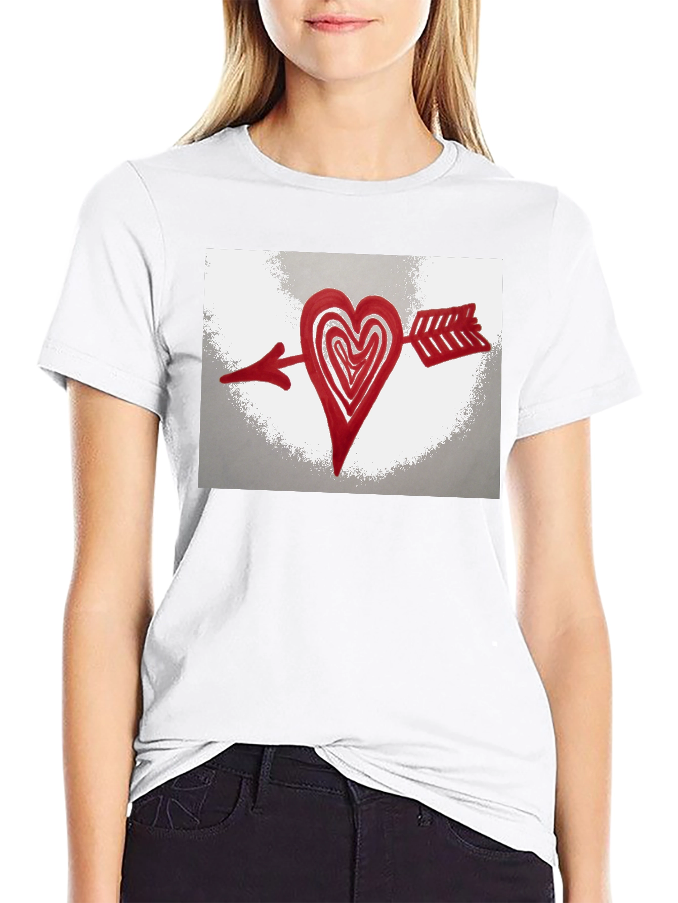 Heart Arrow T-Shirt - Black