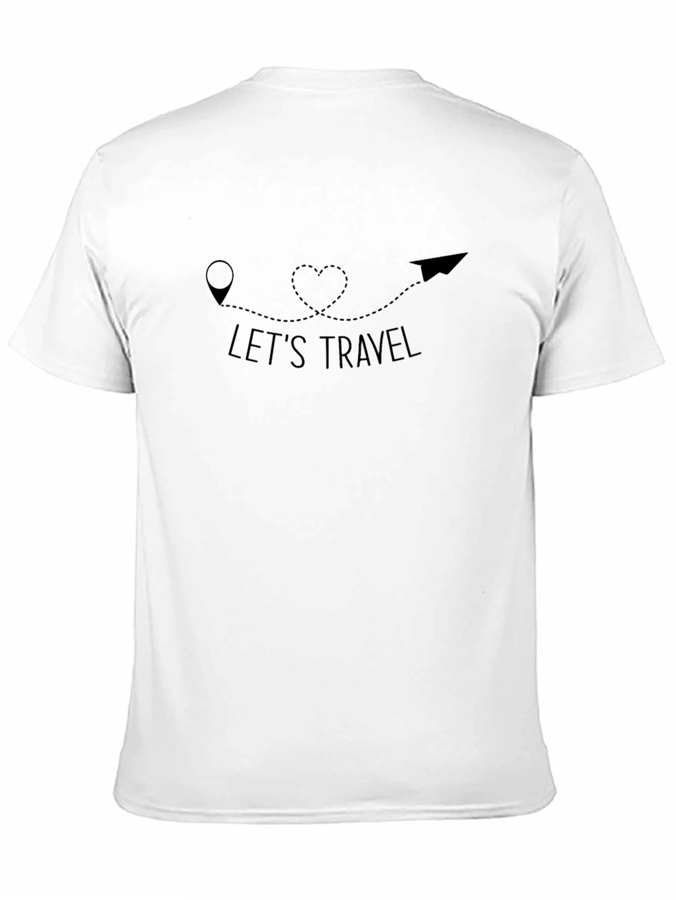Lets Travel Graphic Tee - Black Casual Shirt