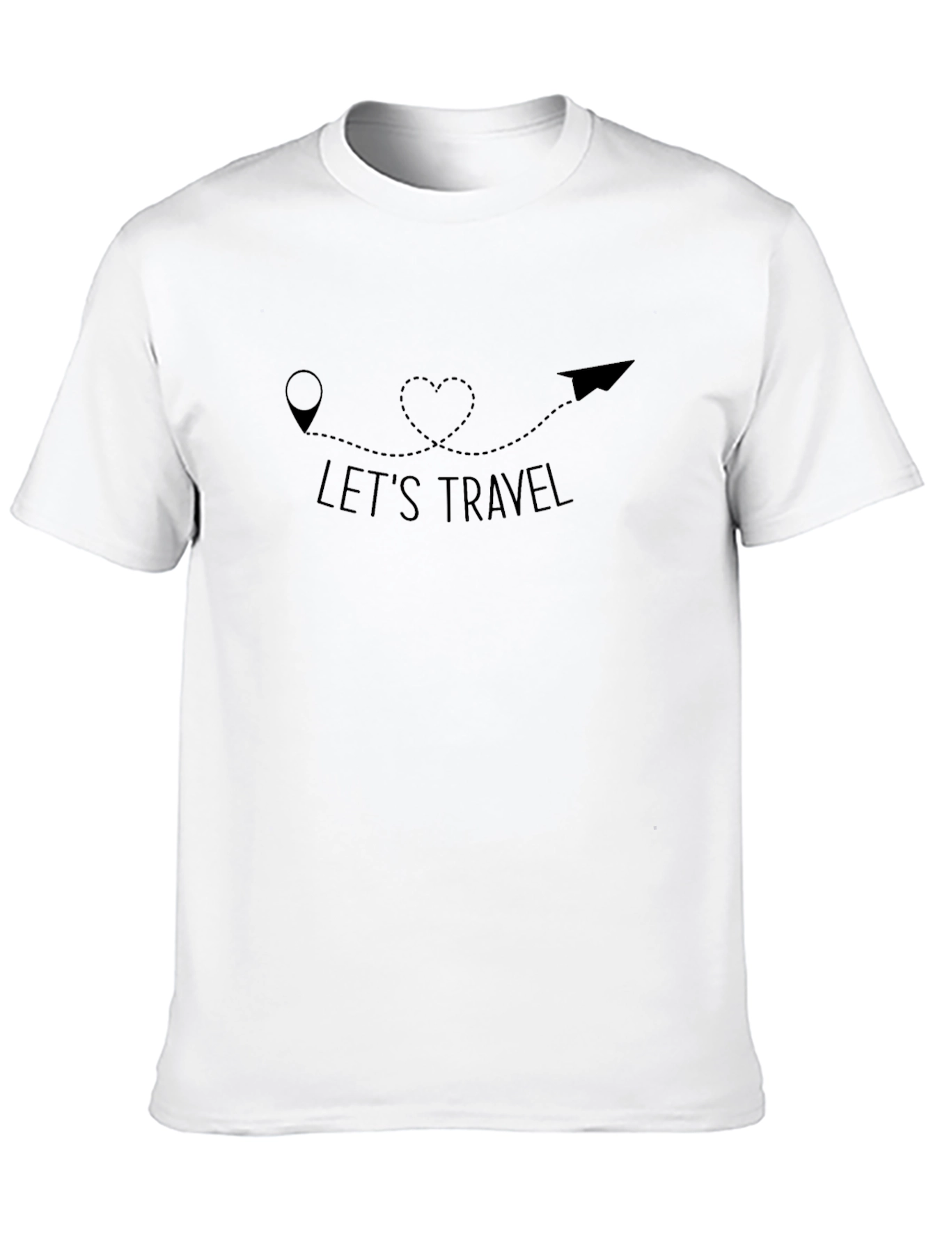 Lets Travel Graphic Tee - Black Casual Shirt