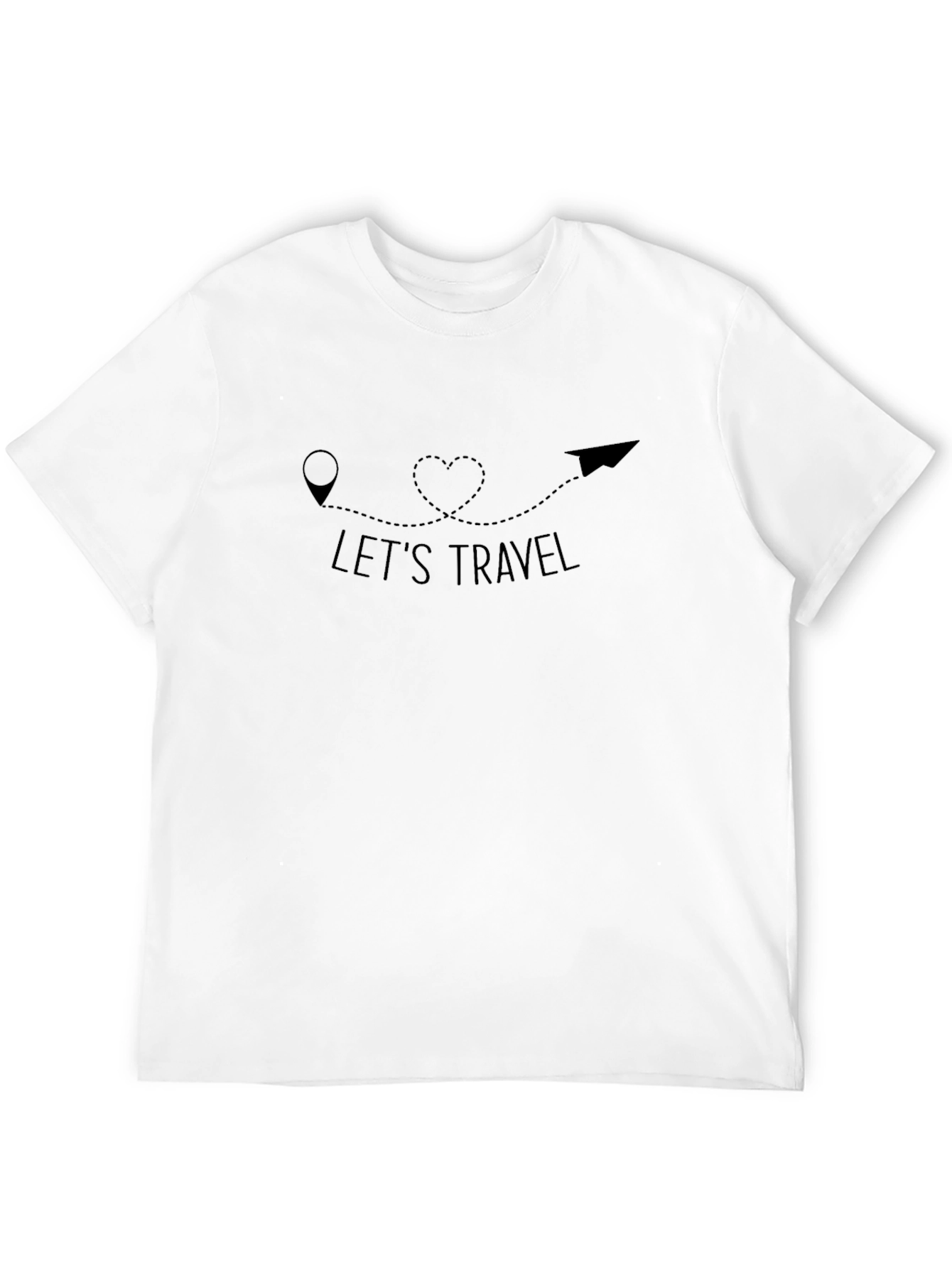 Lets Travel Graphic Tee - Black Casual Shirt
