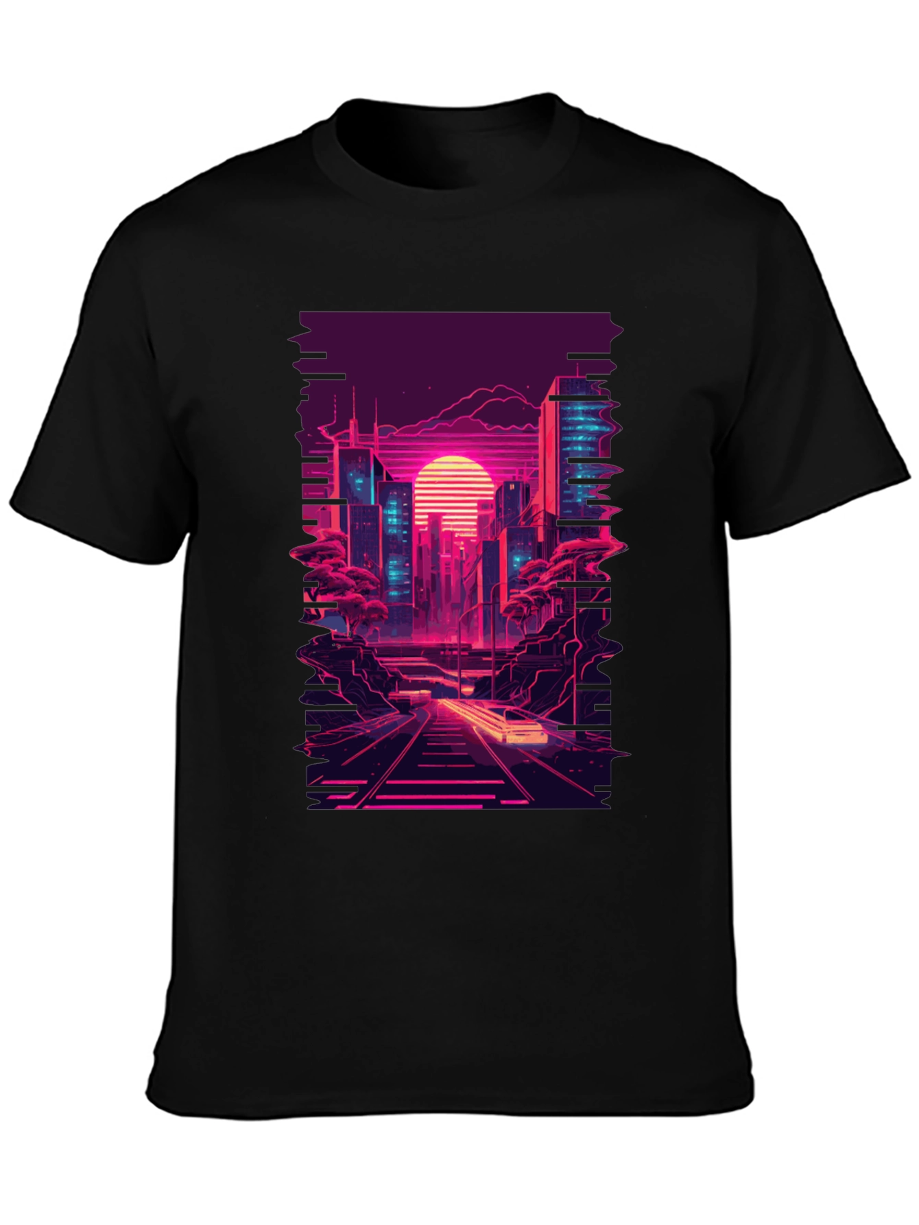 Retro Cityscape Graphic T-Shirt