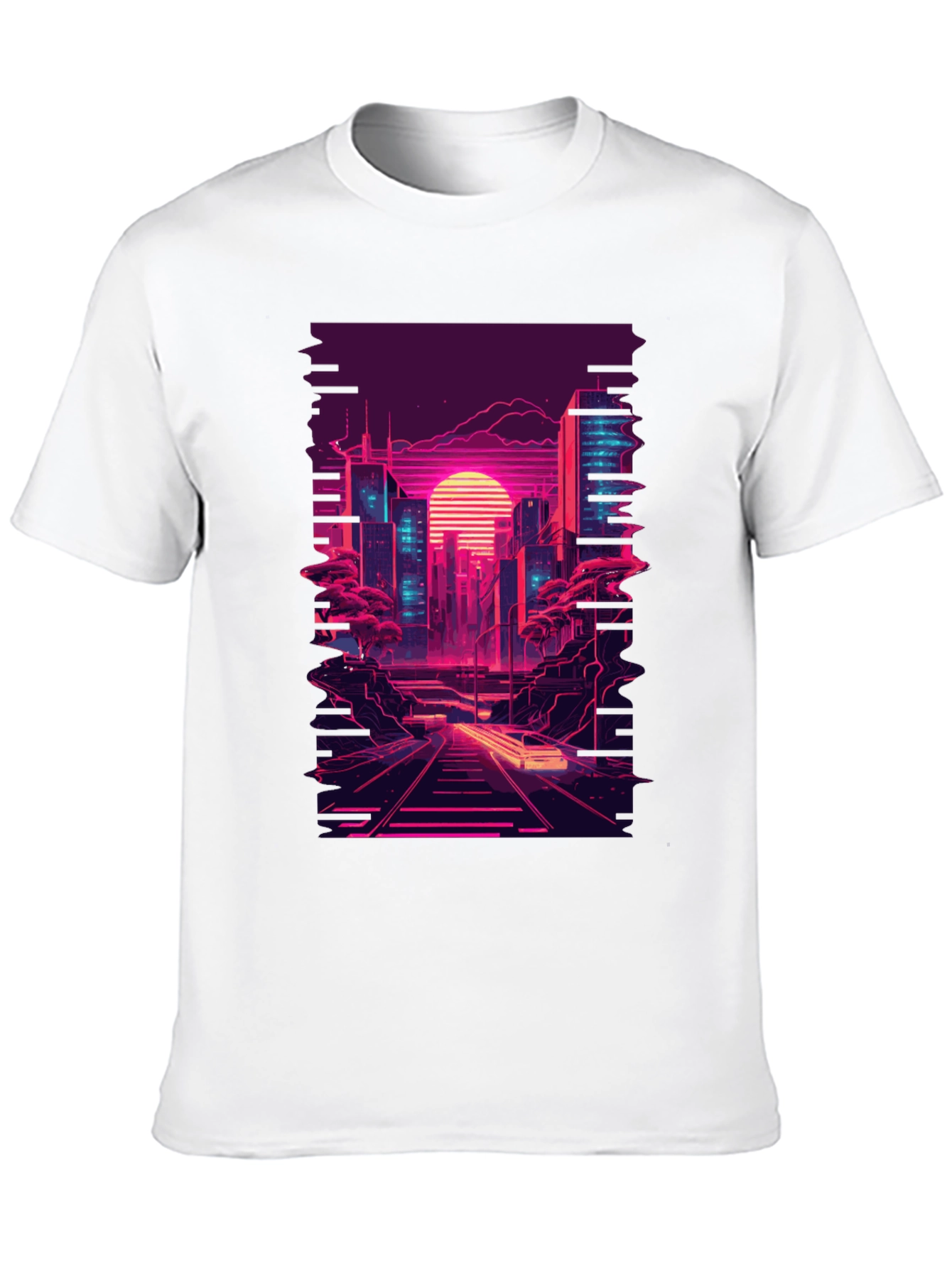 Retro Cityscape Graphic T-Shirt