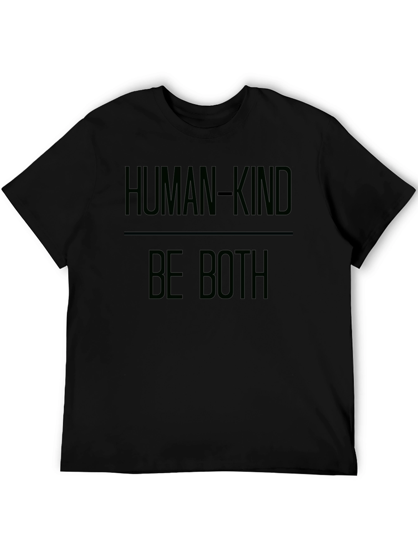 Human-Kind Be Both Black Graphic Tee
