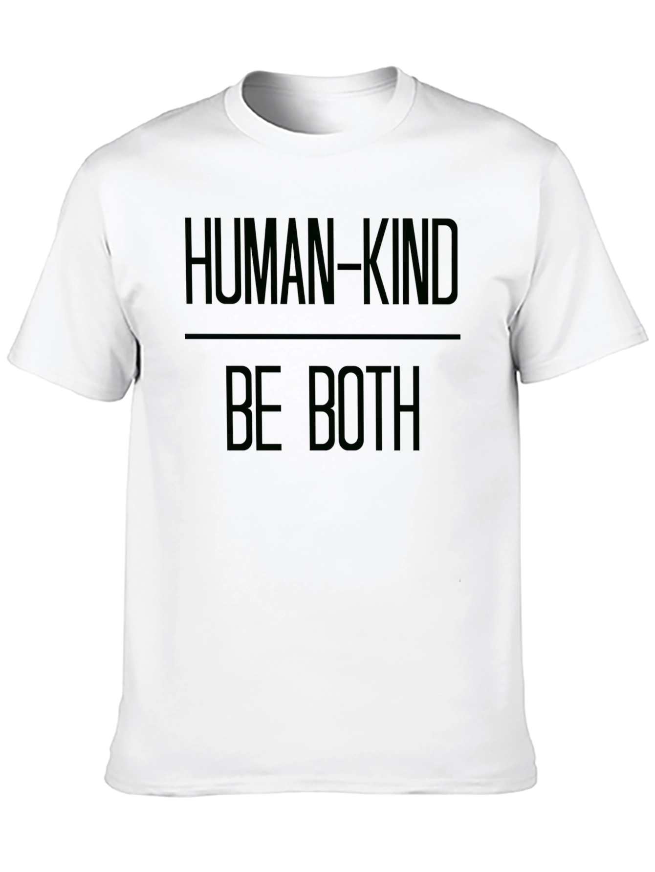 Human-Kind Be Both Black Graphic Tee