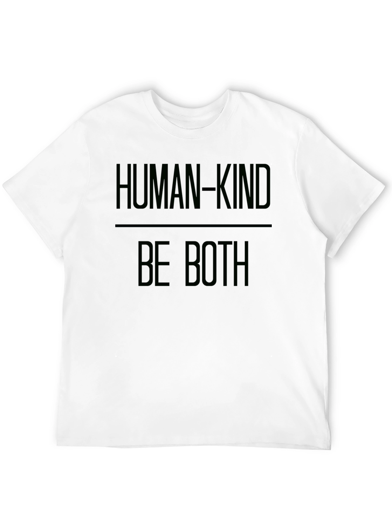 Human-Kind Be Both Black Graphic Tee
