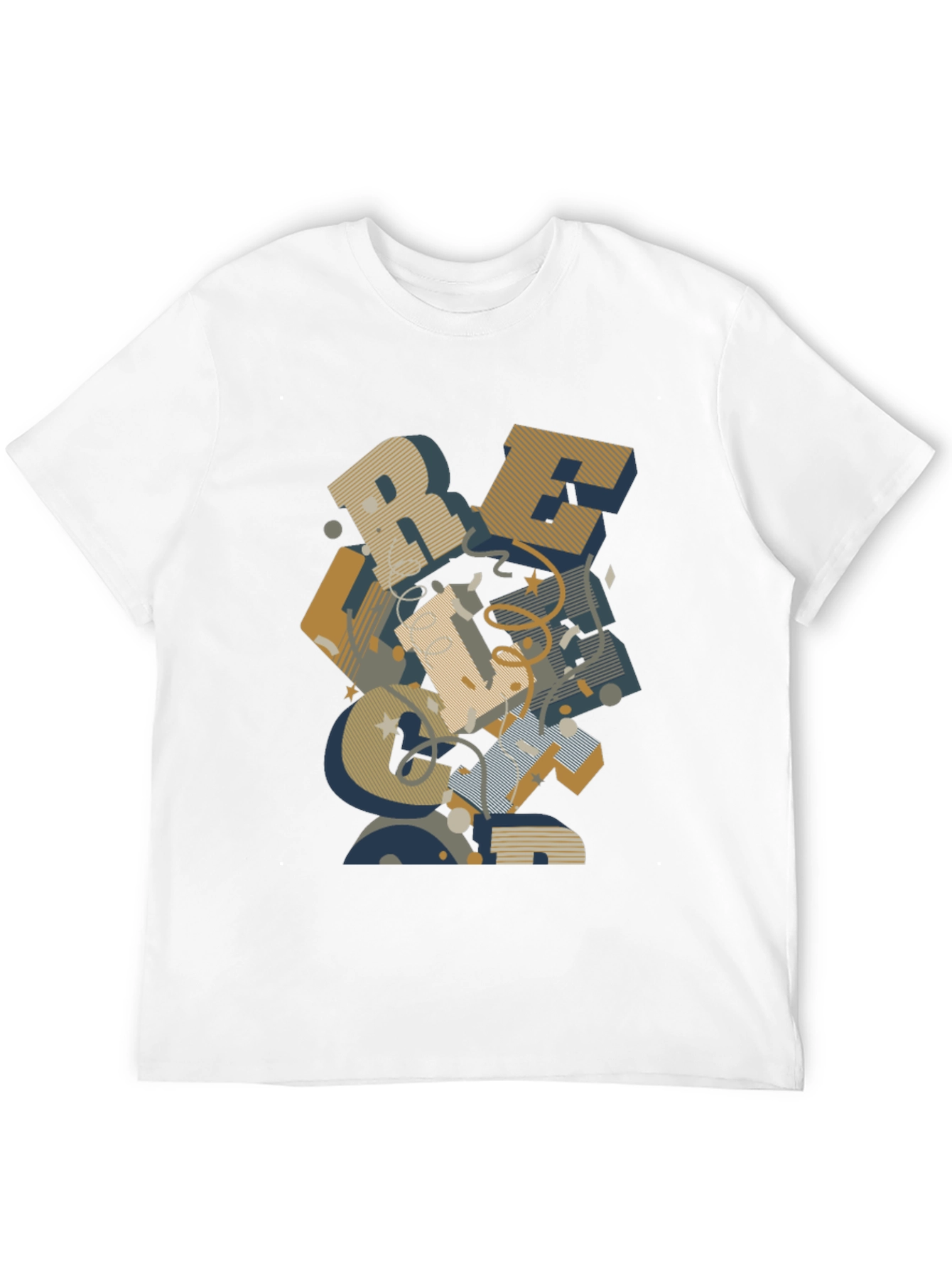 Abstract Lettering Black Graphic Tee