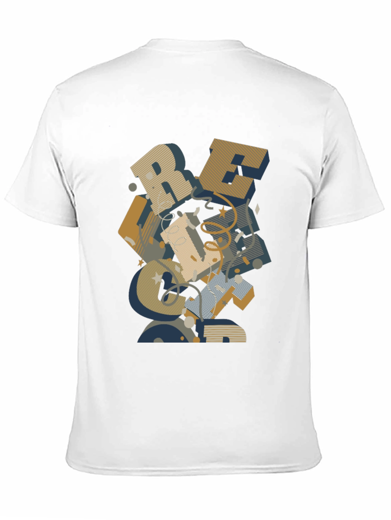 Abstract Lettering Black Graphic Tee