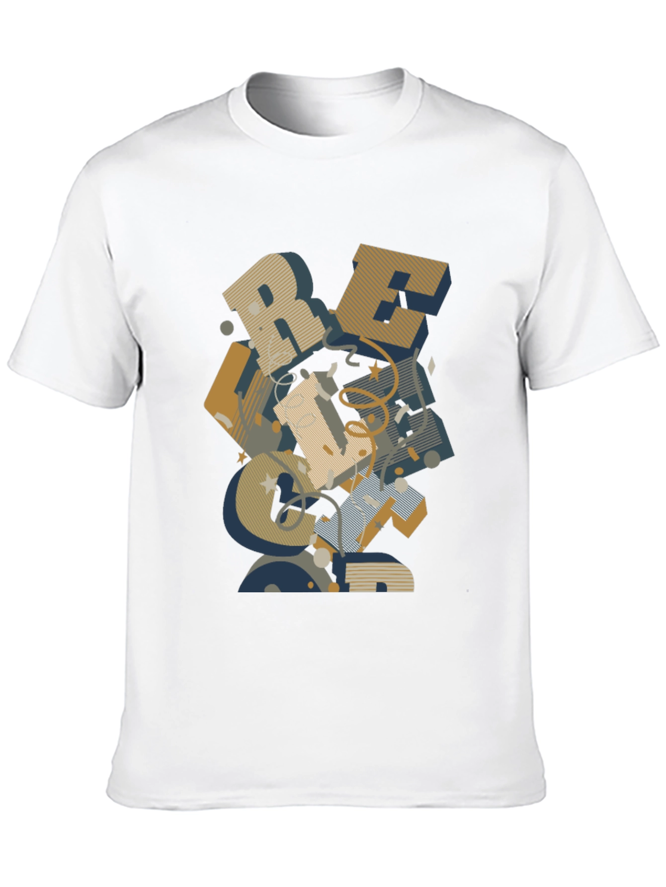 Abstract Lettering Black Graphic Tee