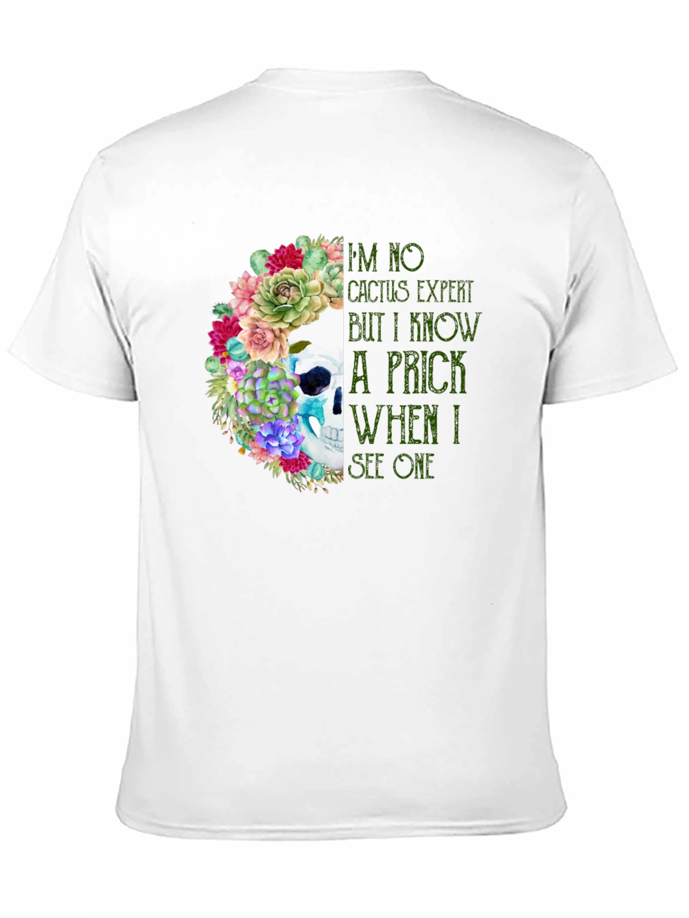 Cactus Expert Skull Graphic T-Shirt