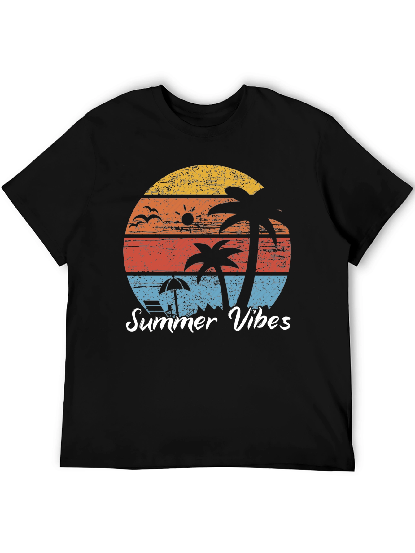 Summer Vibes Graphic Tee - Retro Beach Design