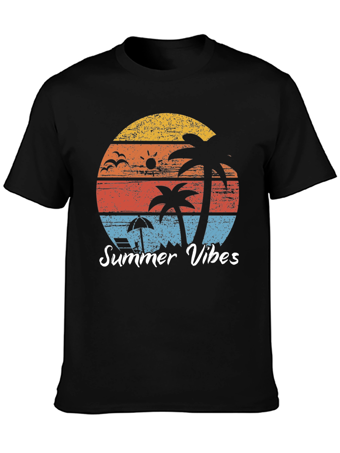 Summer Vibes Graphic Tee - Retro Beach Design