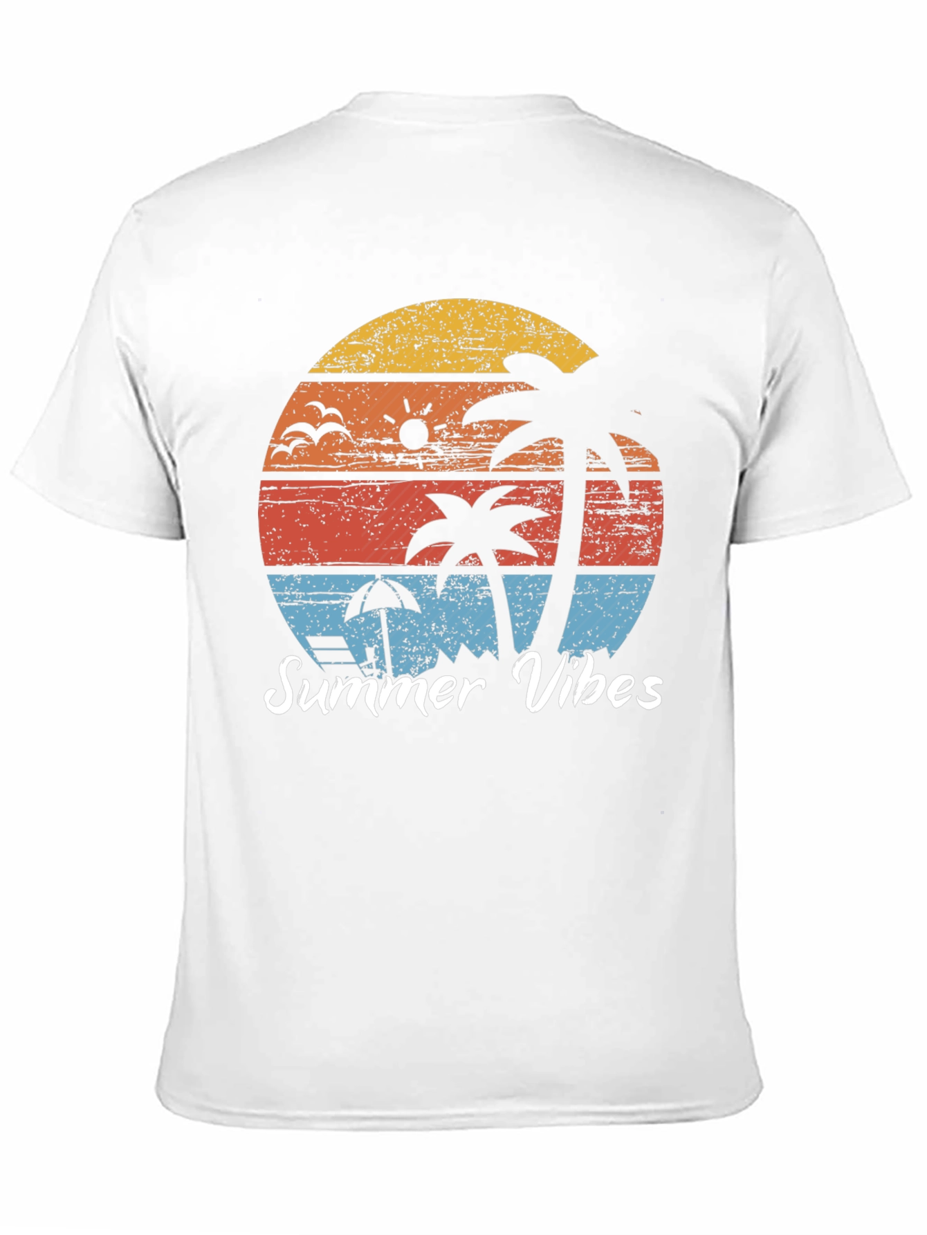Summer Vibes Graphic Tee - Retro Beach Design