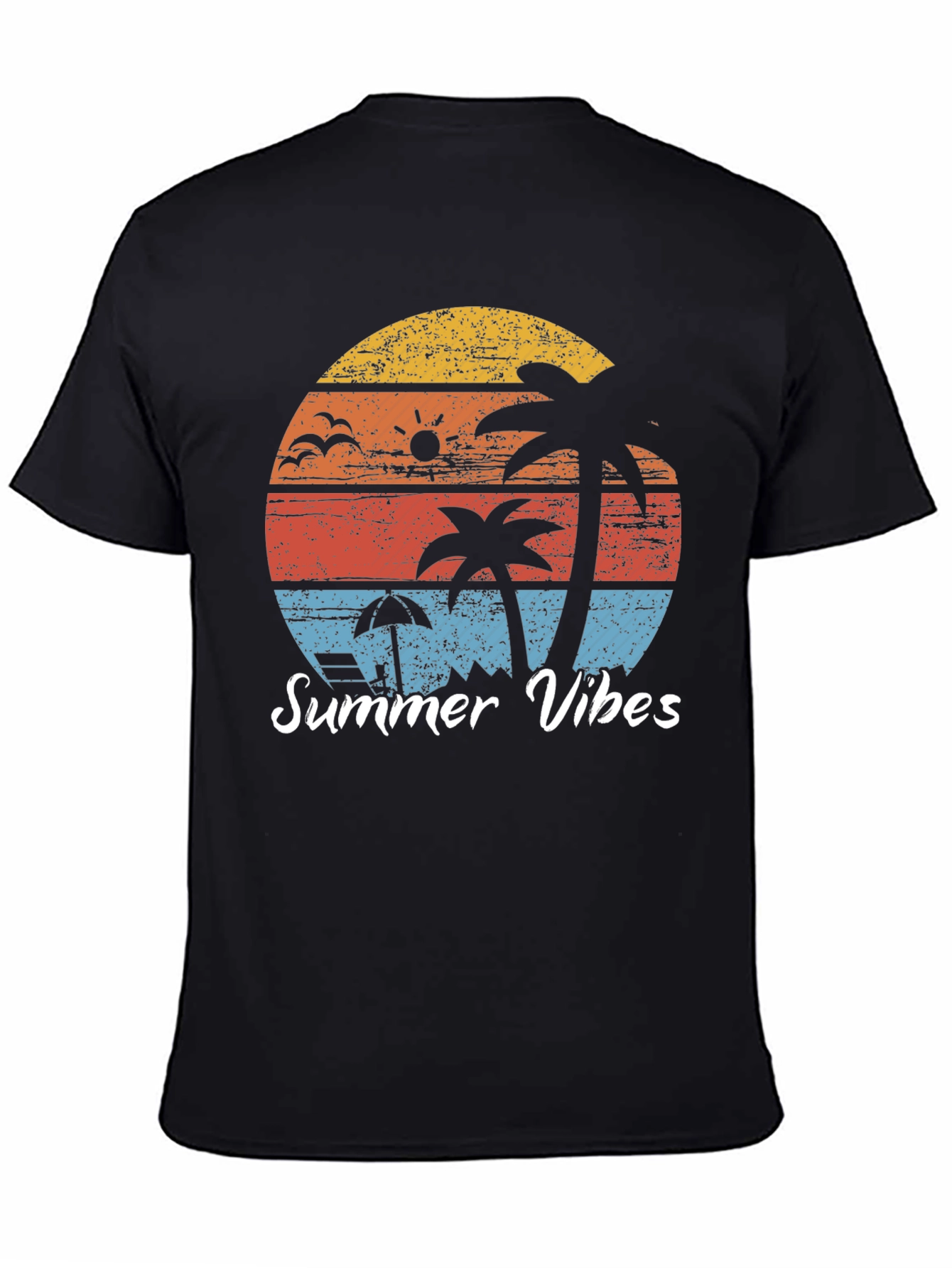 Summer Vibes Graphic Tee - Retro Beach Design
