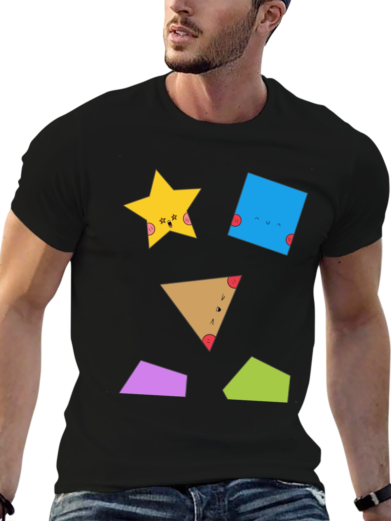 Geometric Shapes T-Shirt - Fun & Unique Design