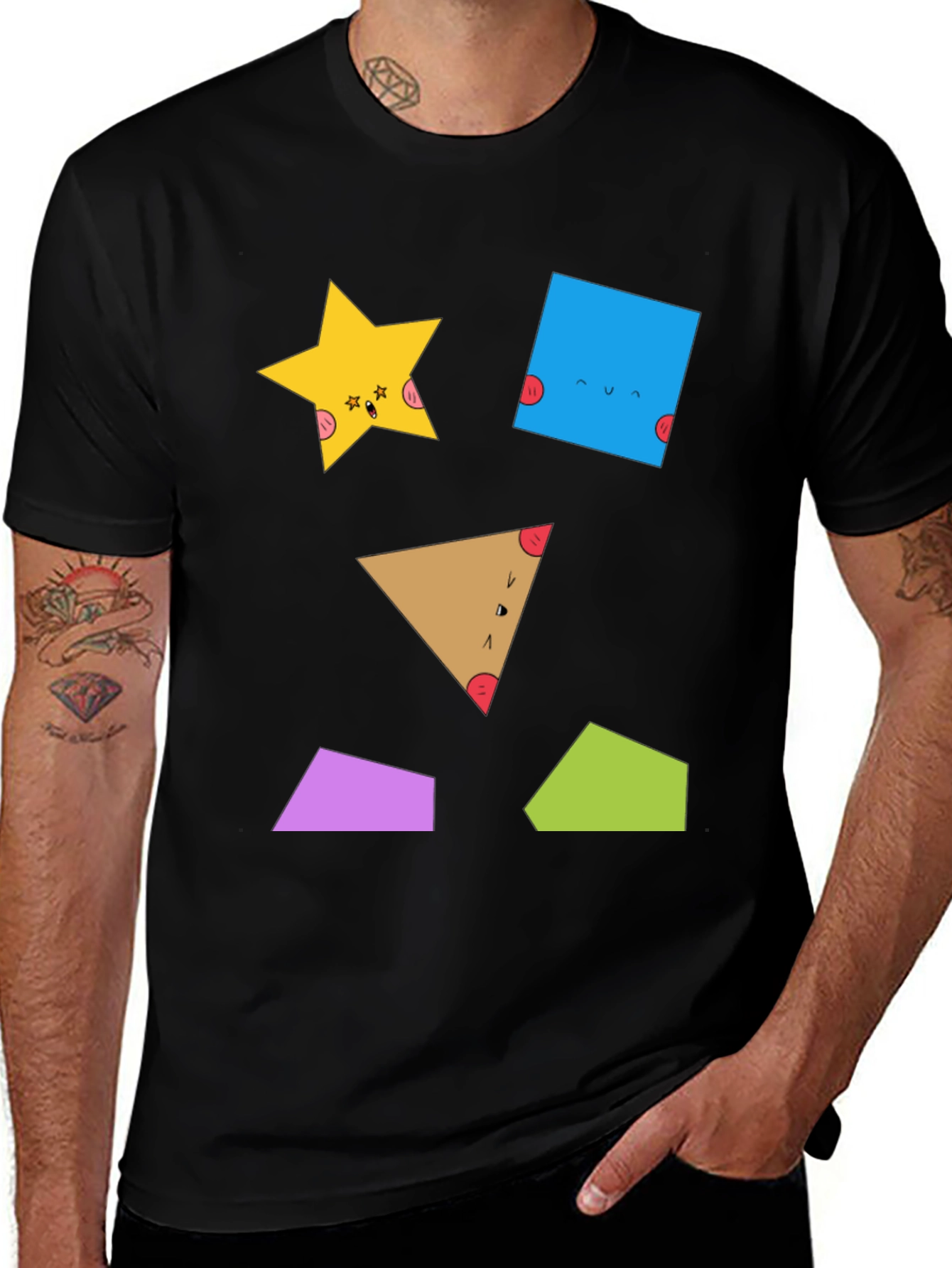 Geometric Shapes T-Shirt - Fun & Unique Design