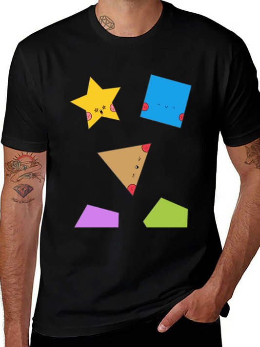 Geometric Shapes T-Shirt - Fun & Unique Design