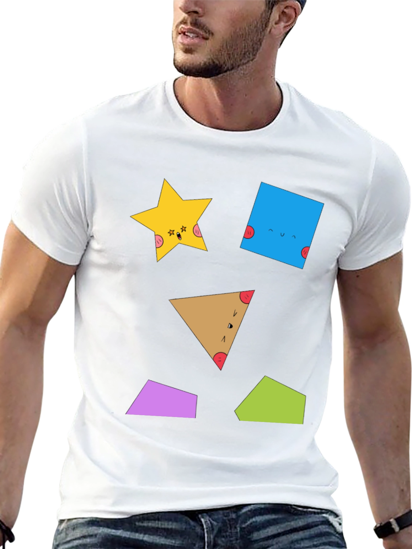 Geometric Shapes T-Shirt - Fun & Unique Design