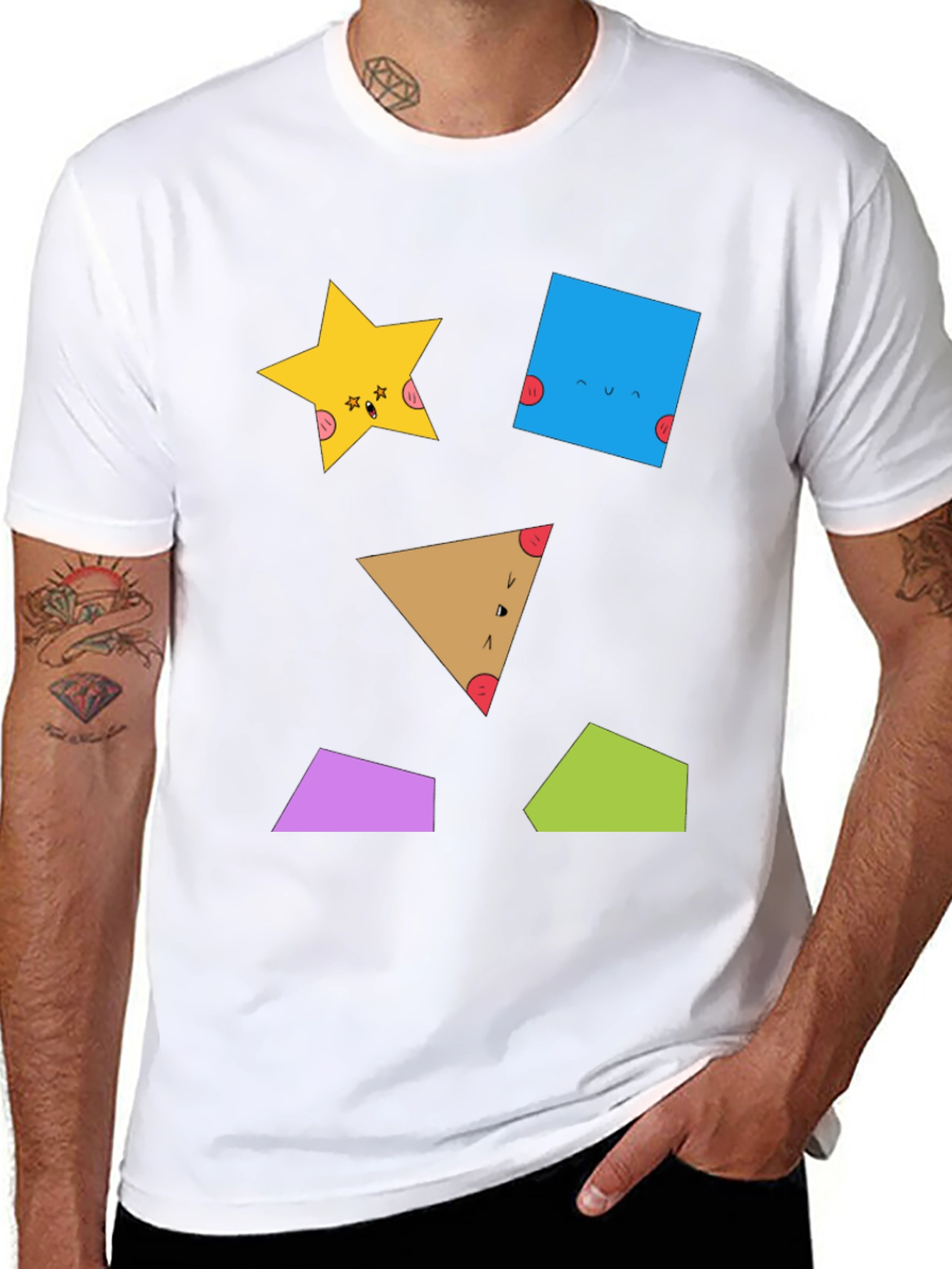 Geometric Shapes T-Shirt - Fun & Unique Design