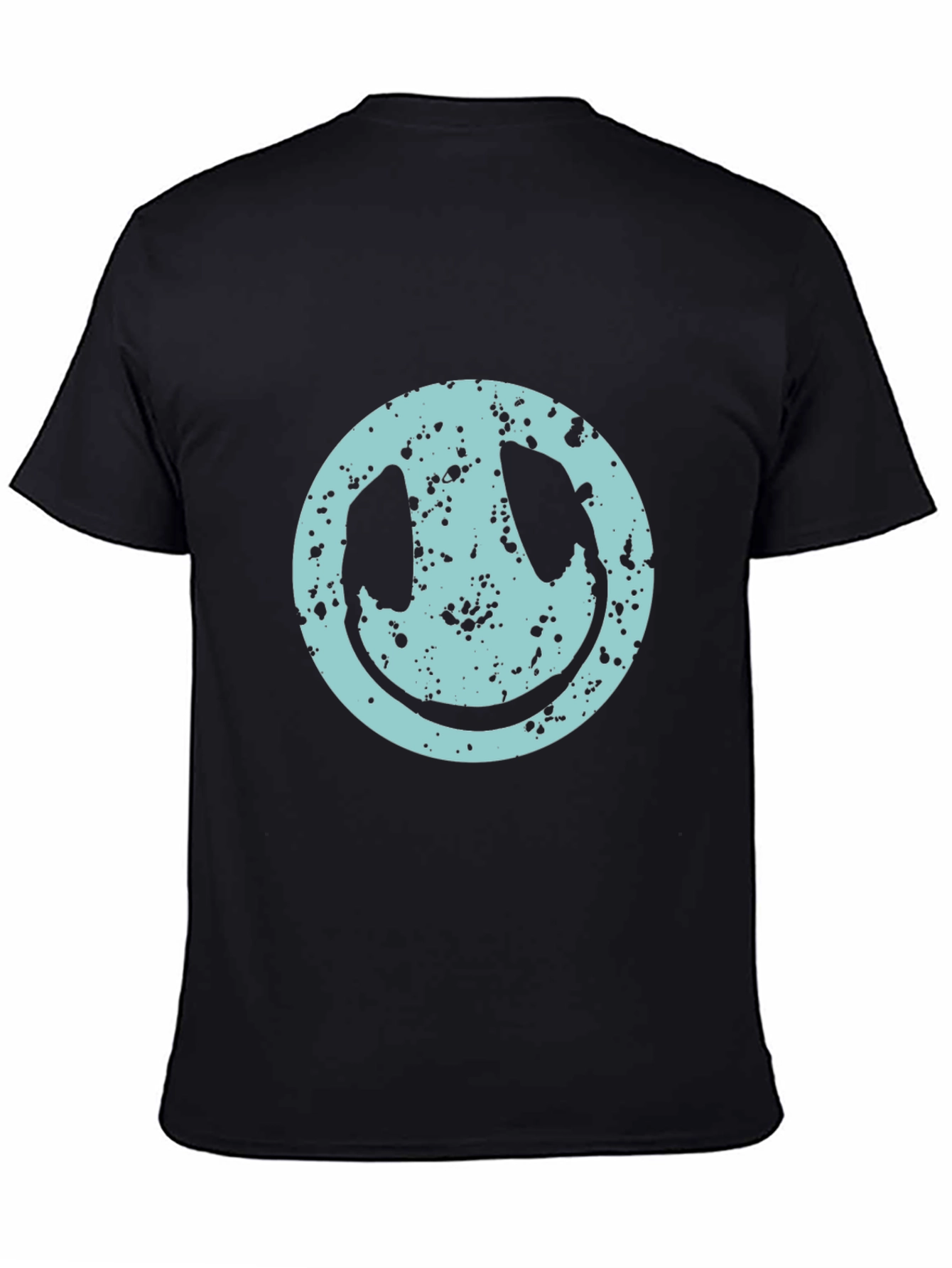 Smiley Face Distressed Graphic T-Shirt