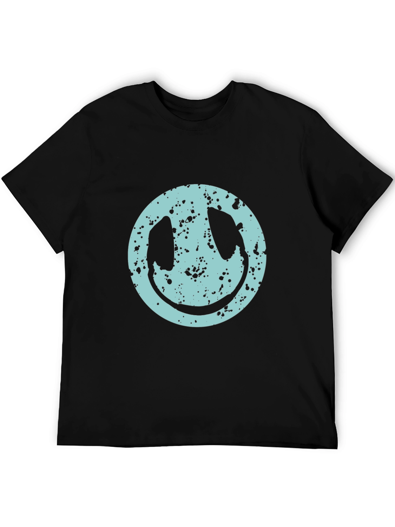 Smiley Face Distressed Graphic T-Shirt