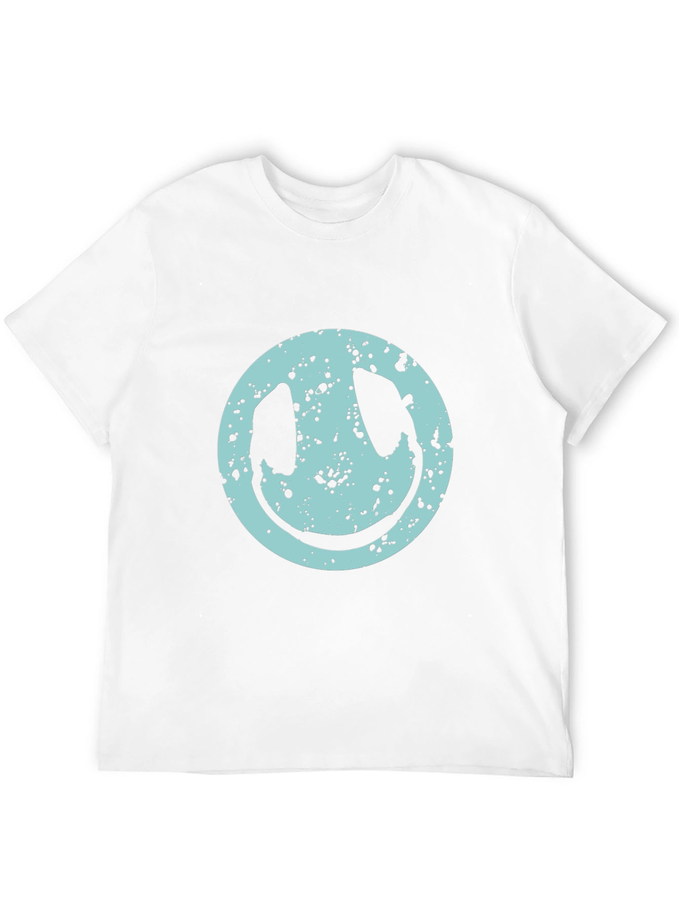 Smiley Face Distressed Graphic T-Shirt