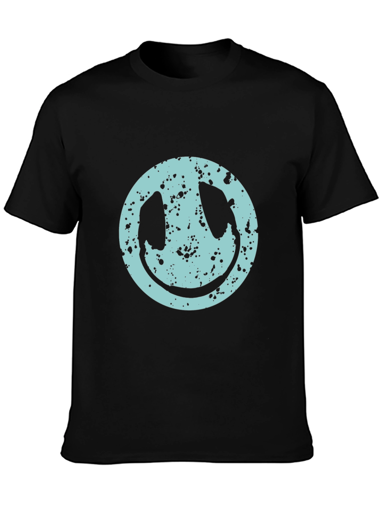 Smiley Face Distressed Graphic T-Shirt