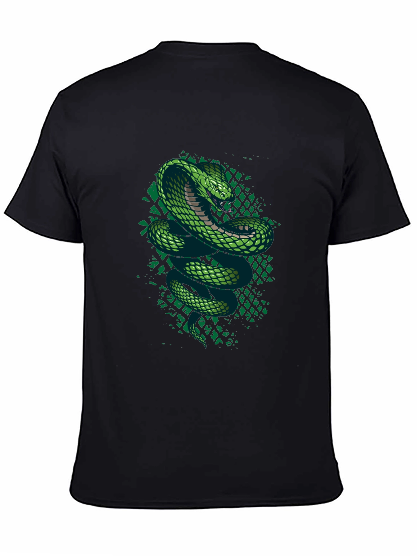 Green Cobra Graphic T-Shirt - Mens Black Tee