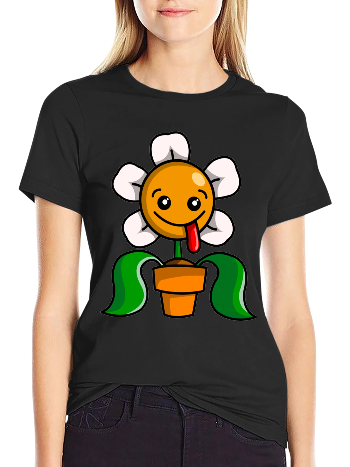 Funny Flower Pot Graphic T-Shirt