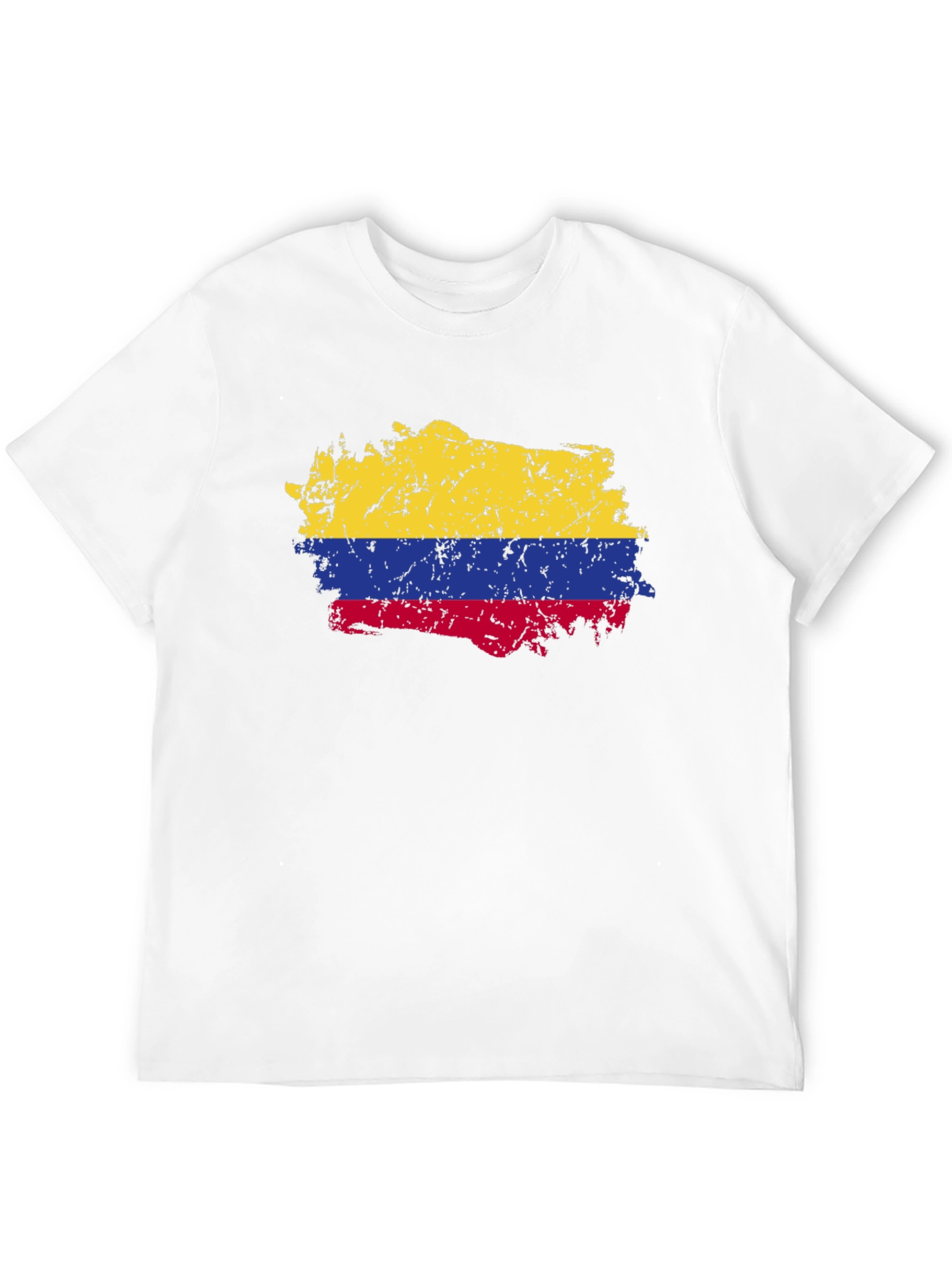 Colombia Flag T-Shirt - Distressed Look