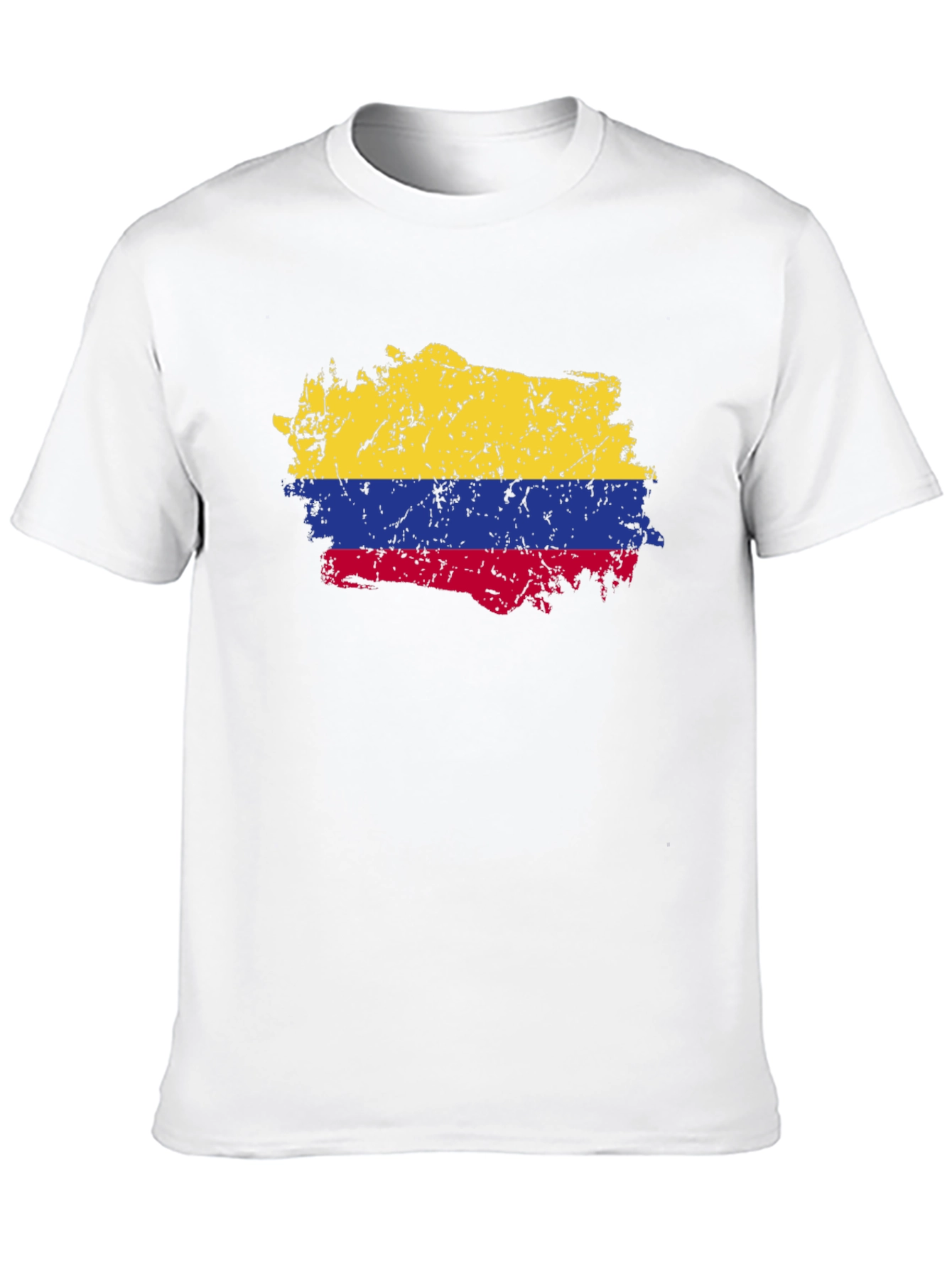 Colombia Flag T-Shirt - Distressed Look